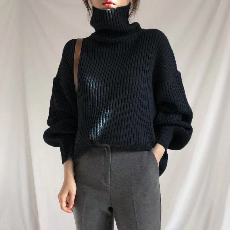 Evelyn | Luxe Roll Neck Balloon Sleeve Jumper