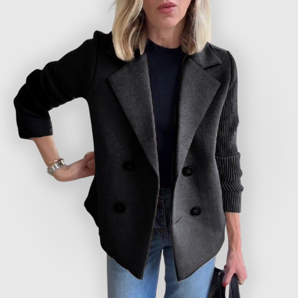 Amora | Elegant Knit Sleeve Blazer