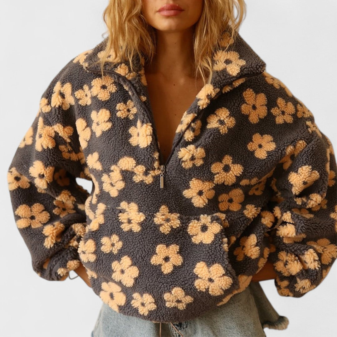 Daisy | Polar Fleece with Floral Pattern