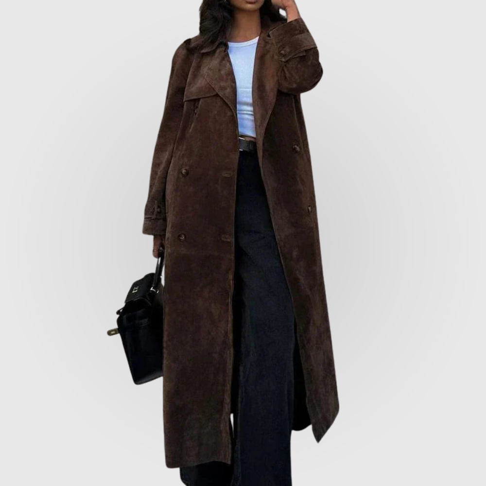 Isabelle | Suede Trench Coat