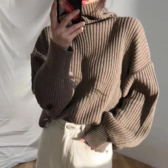 Evelyn | Luxe Roll Neck Balloon Sleeve Jumper