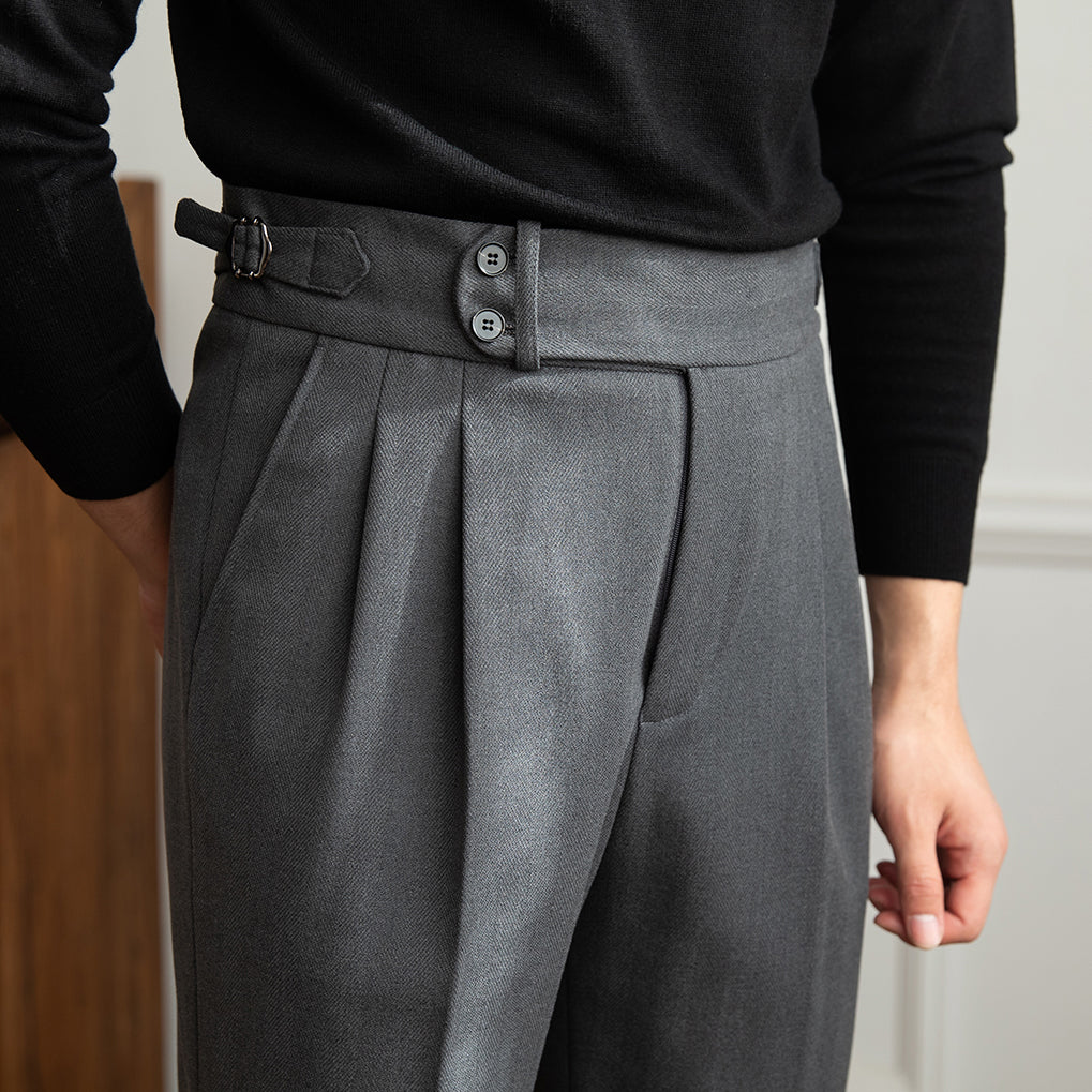 Ravello | High-Waisted Straight Pants