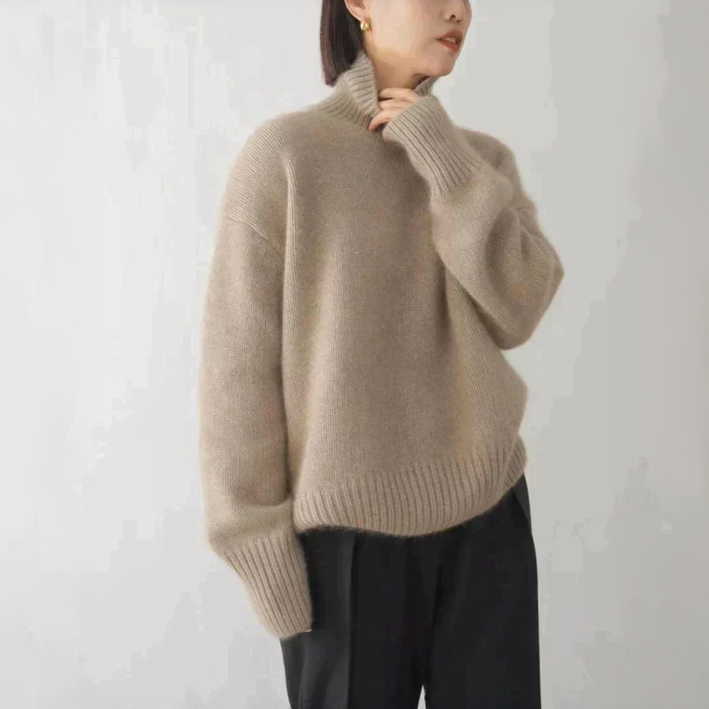 Isabella | Cashmere High Neck Sweater