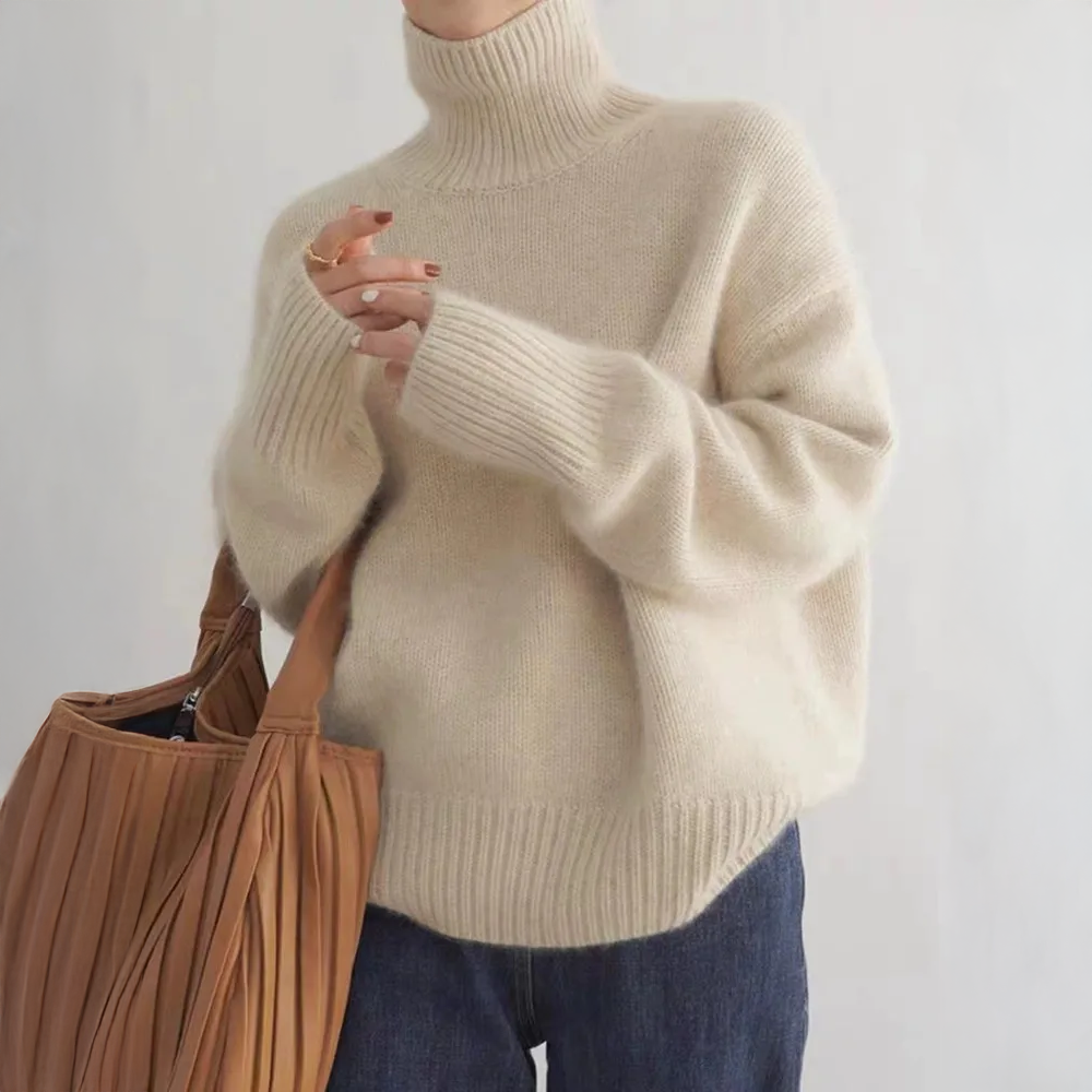 Isabella | Cashmere High Neck Sweater